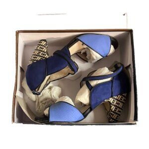 Chelsea Crew Nelly Color block Heels Size 8 Women